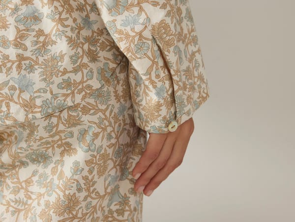 Women's Isla Organic Cotton Long Sleeve Pajama Set | Fawn Garden